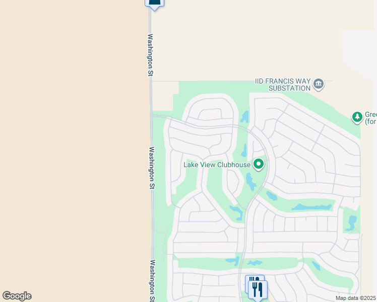 map of restaurants, bars, coffee shops, grocery stores, and more near 35330 Rosemont Drive in Palm Desert