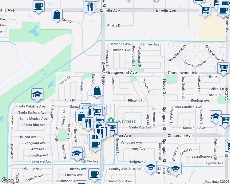 map of restaurants, bars, coffee shops, grocery stores, and more near 6114 Tonga Circle in Cypress