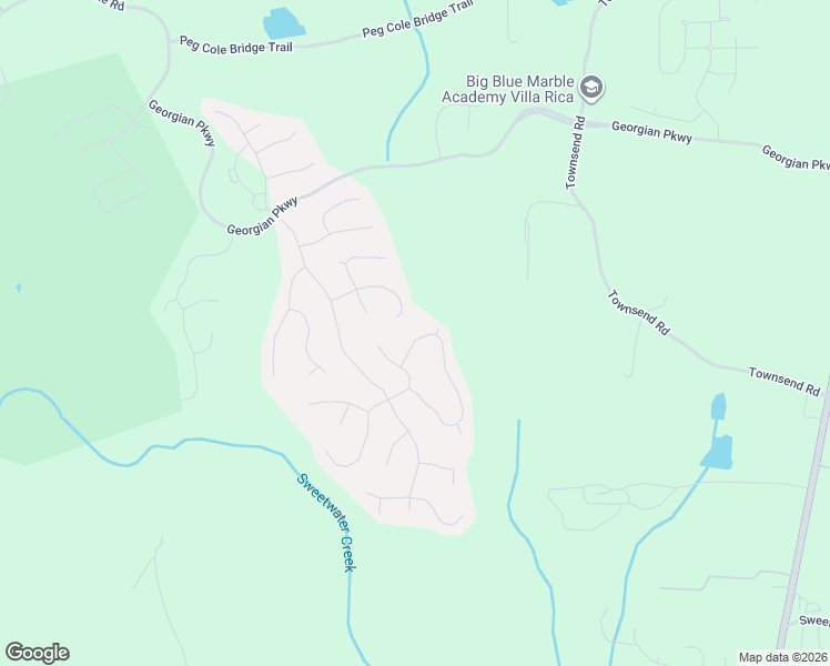 map of restaurants, bars, coffee shops, grocery stores, and more near 65 Wentworth Circle in Villa Rica