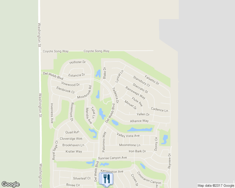 map of restaurants, bars, coffee shops, grocery stores, and more near 78643 Aria Circle in Palm Desert