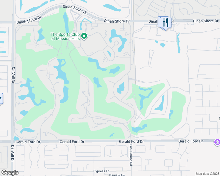 map of restaurants, bars, coffee shops, grocery stores, and more near 10320 Sunningdale Drive in Rancho Mirage