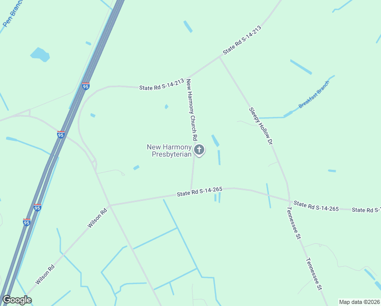 map of restaurants, bars, coffee shops, grocery stores, and more near 1185 New Harmony Church Road in Alcolu