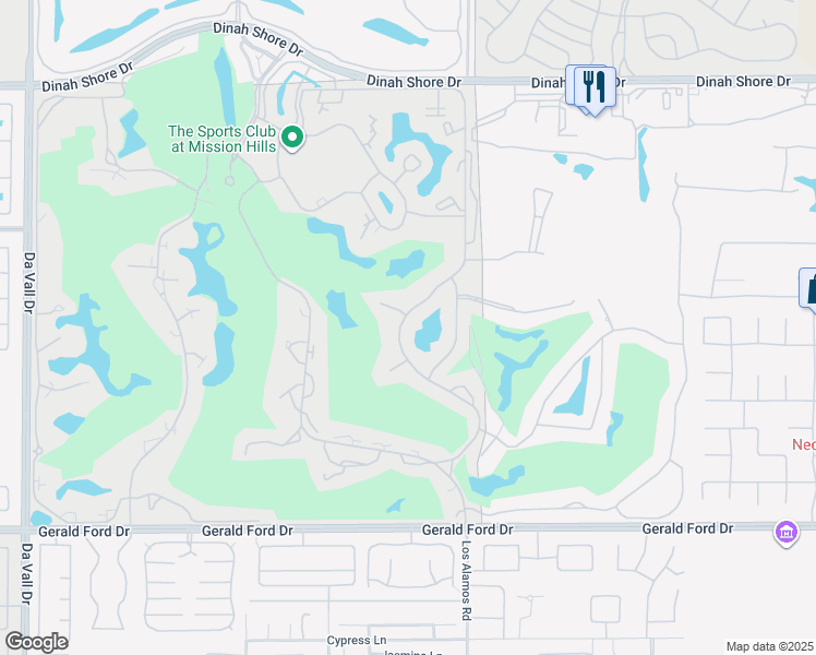 map of restaurants, bars, coffee shops, grocery stores, and more near 10321 Sunningdale Drive in Rancho Mirage