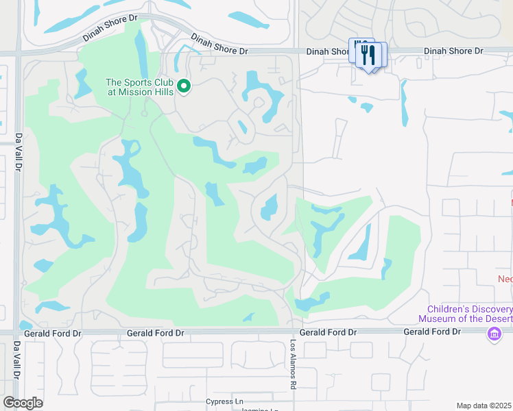 map of restaurants, bars, coffee shops, grocery stores, and more near 10321 Sunningdale Drive in Rancho Mirage