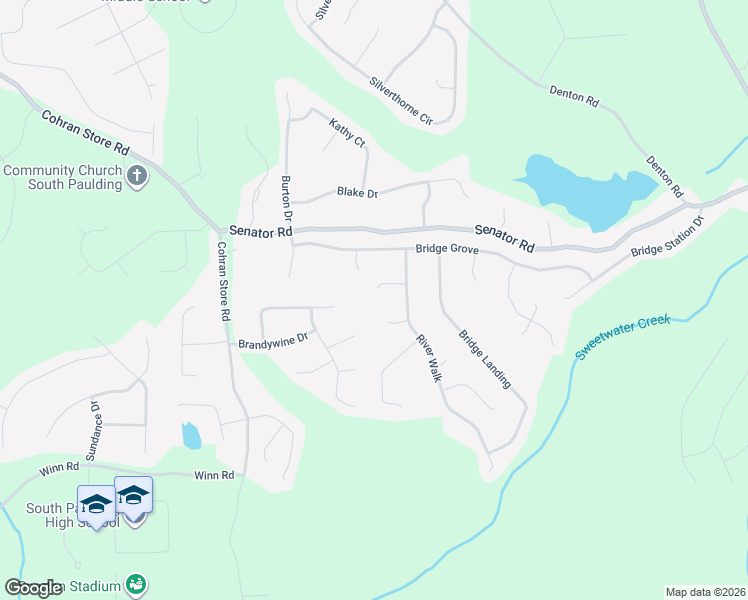 map of restaurants, bars, coffee shops, grocery stores, and more near 79 Jewell Trail in Douglasville