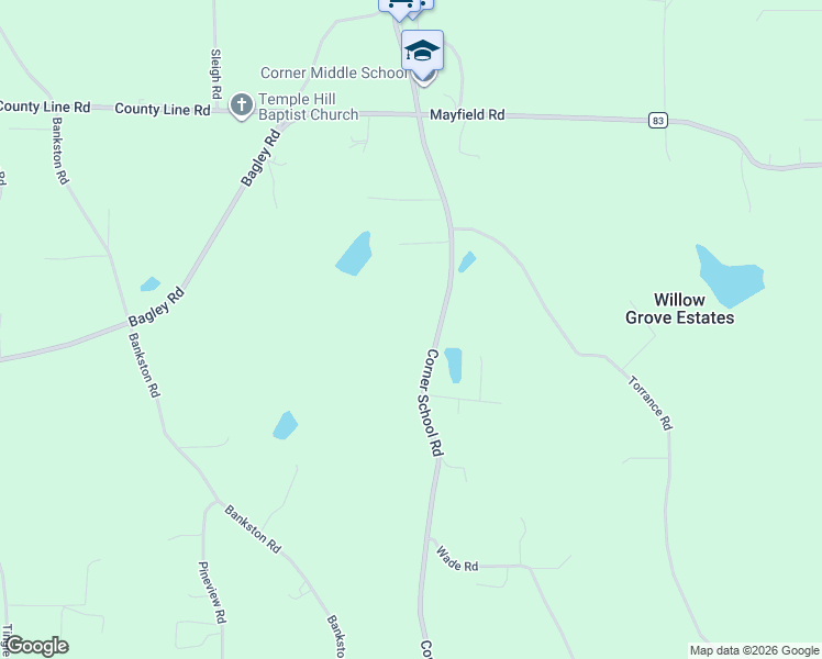 map of restaurants, bars, coffee shops, grocery stores, and more near 9740 Corner School Road in Warrior