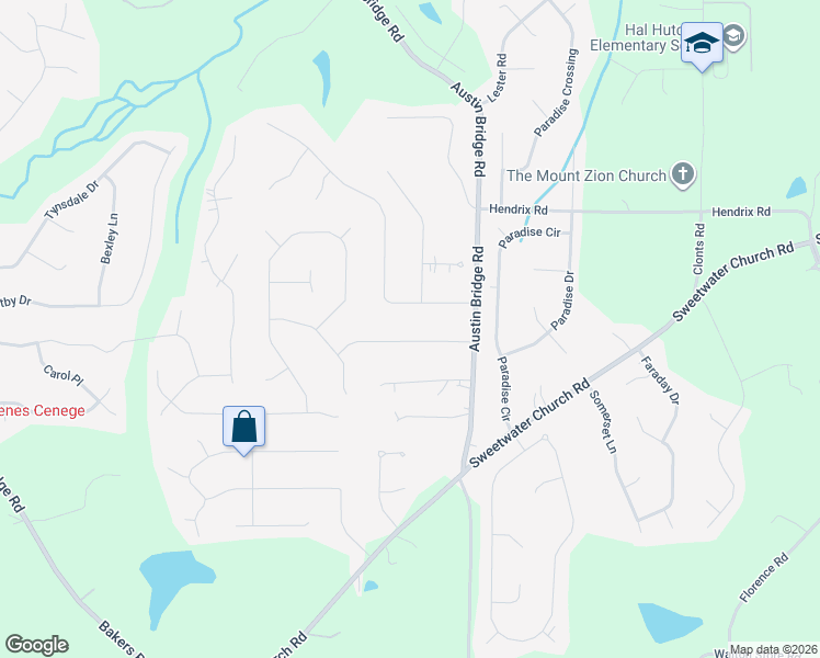 map of restaurants, bars, coffee shops, grocery stores, and more near 186 Savannah Place in Douglasville