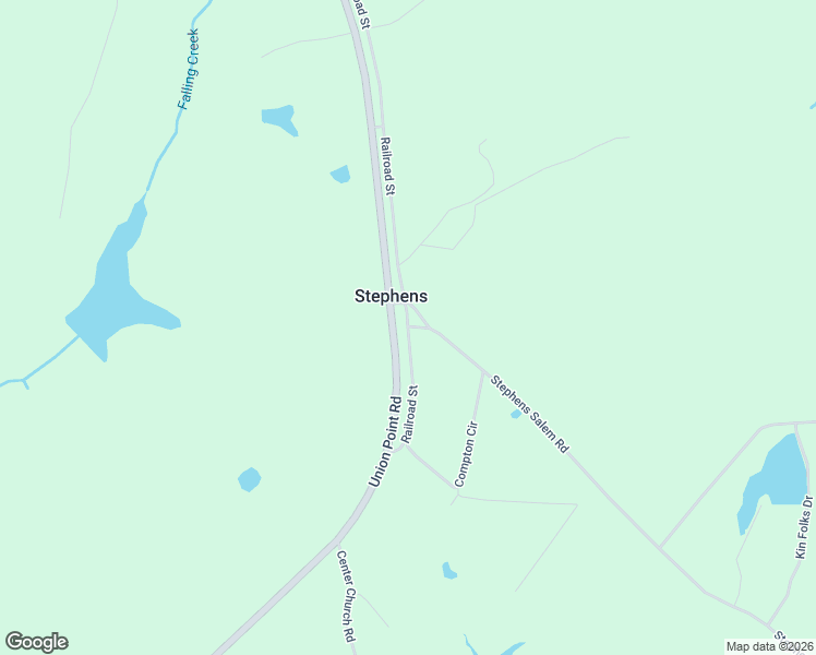 map of restaurants, bars, coffee shops, grocery stores, and more near 201 Railroad Street in Stephens