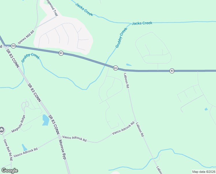 map of restaurants, bars, coffee shops, grocery stores, and more near 633 Springwood Trail in Monroe