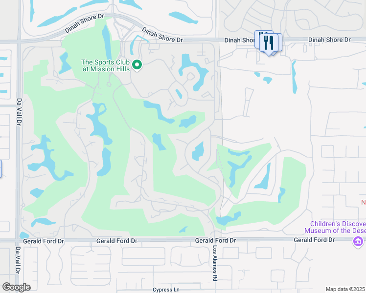 map of restaurants, bars, coffee shops, grocery stores, and more near 10321 Sunningdale Drive in Rancho Mirage