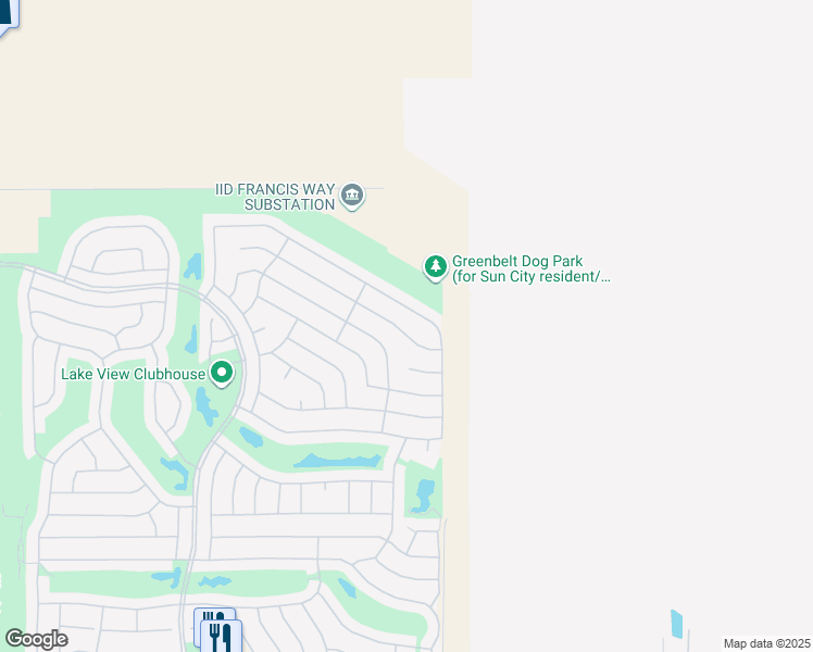 map of restaurants, bars, coffee shops, grocery stores, and more near 78916 Stansbury Court in Palm Desert