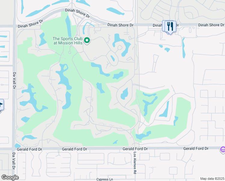 map of restaurants, bars, coffee shops, grocery stores, and more near 10403 Sunningdale Drive in Rancho Mirage