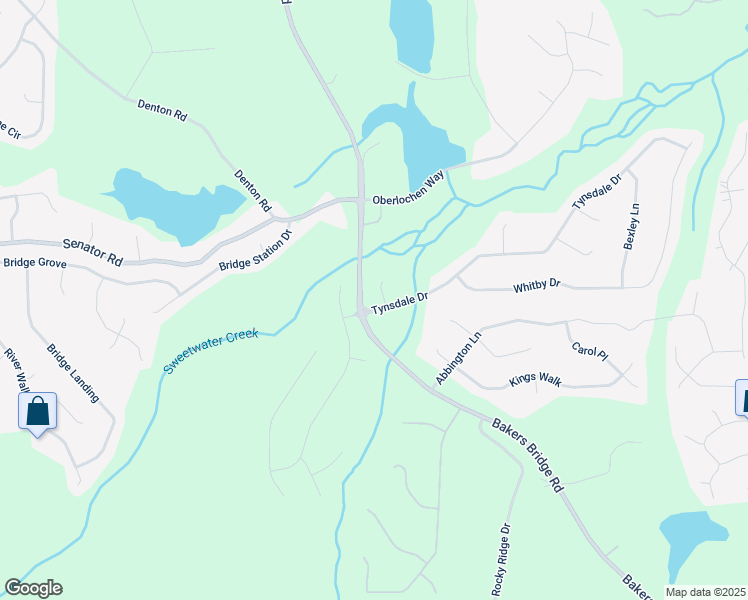 map of restaurants, bars, coffee shops, grocery stores, and more near 17 Vickers Place in Douglasville