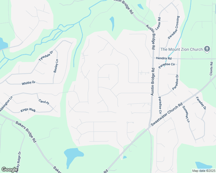map of restaurants, bars, coffee shops, grocery stores, and more near 250 Blackberry Lane in Douglasville