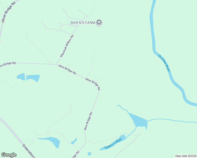 map of restaurants, bars, coffee shops, grocery stores, and more near 1640 Wire Bridge Road in Watkinsville