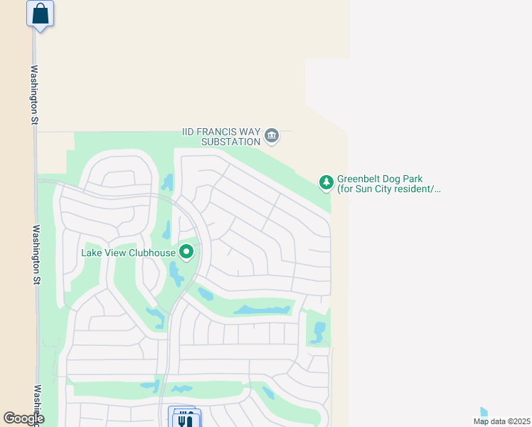 map of restaurants, bars, coffee shops, grocery stores, and more near 34992 Staccato Street in Palm Desert