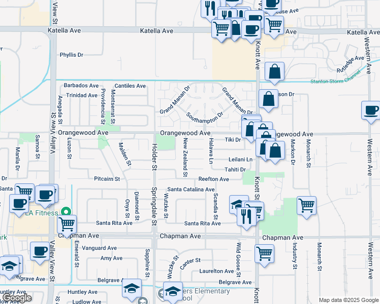 map of restaurants, bars, coffee shops, grocery stores, and more near 6652 Sambar Circle in Cypress