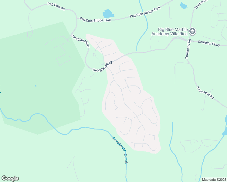 map of restaurants, bars, coffee shops, grocery stores, and more near 25 Nunnally Place in Villa Rica