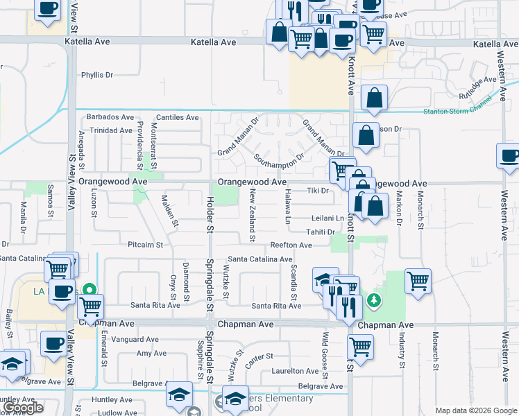 map of restaurants, bars, coffee shops, grocery stores, and more near 6652 Sambar Circle in Cypress