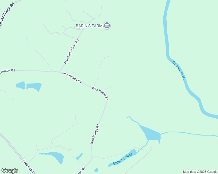 map of restaurants, bars, coffee shops, grocery stores, and more near 1640 Wire Bridge Road in Watkinsville