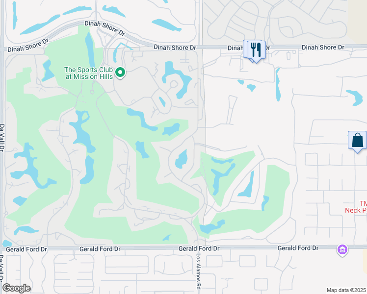 map of restaurants, bars, coffee shops, grocery stores, and more near 10509 Sunningdale Drive in Rancho Mirage