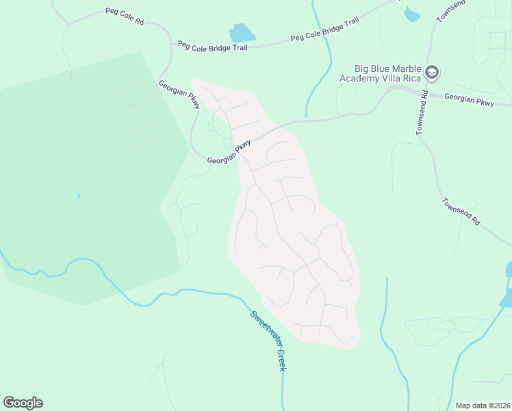 map of restaurants, bars, coffee shops, grocery stores, and more near 25 Nunnally Place in Villa Rica