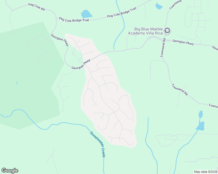 map of restaurants, bars, coffee shops, grocery stores, and more near 33 Worthington Lane in Villa Rica