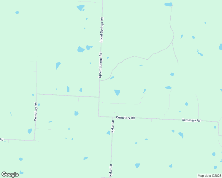 map of restaurants, bars, coffee shops, grocery stores, and more near Sprout Spring Road in Pottsboro