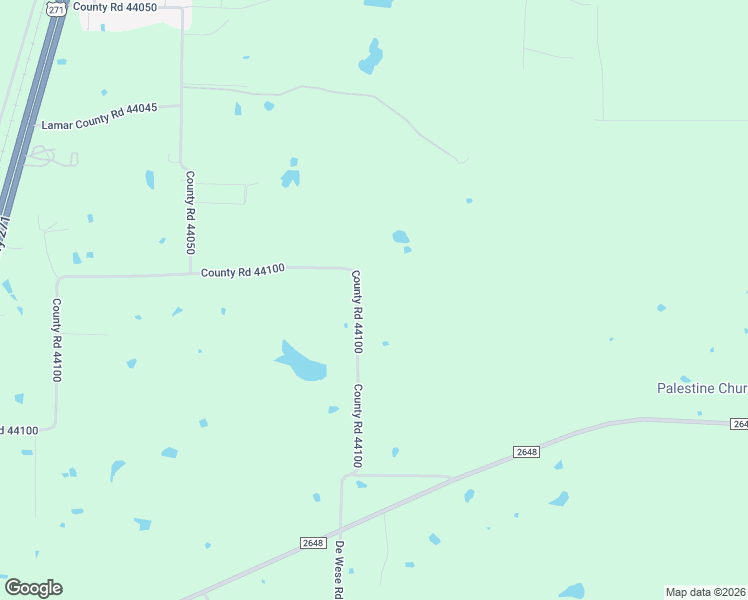 map of restaurants, bars, coffee shops, grocery stores, and more near 1469 County Road 44100 in Powderly
