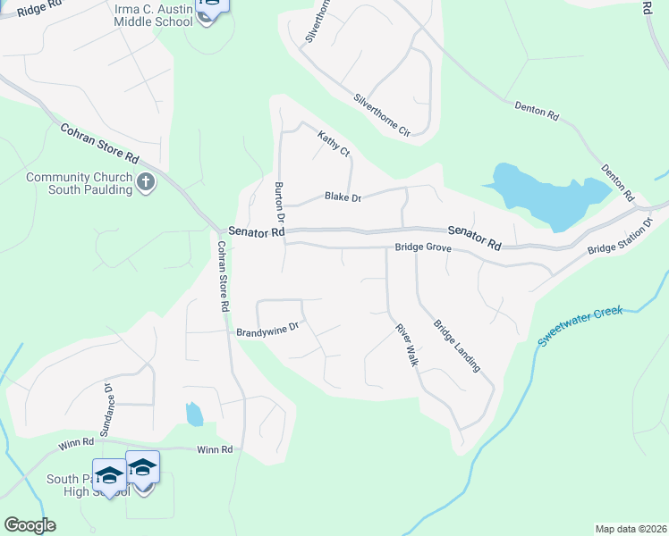 map of restaurants, bars, coffee shops, grocery stores, and more near 46 Emerald Court in Douglasville