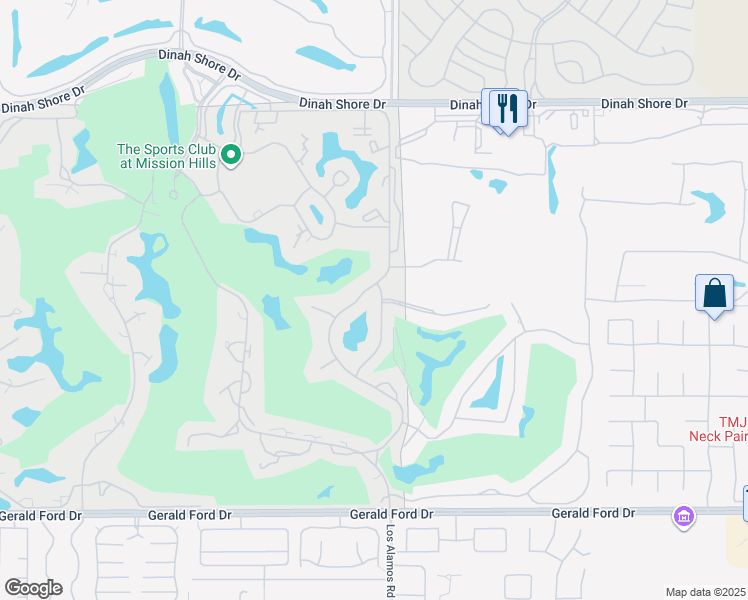 map of restaurants, bars, coffee shops, grocery stores, and more near 10117 Lakeview Drive in Rancho Mirage
