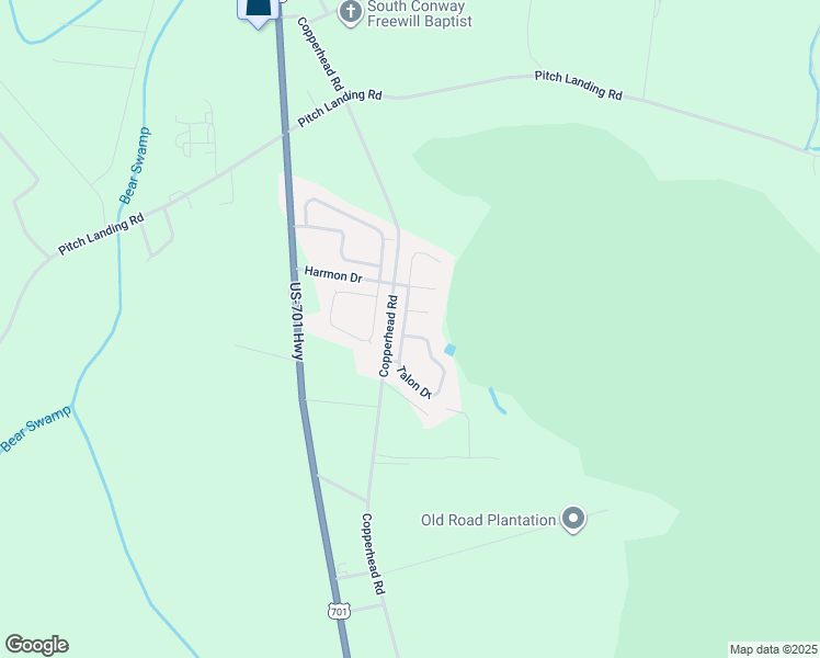 map of restaurants, bars, coffee shops, grocery stores, and more near 300 Ayrie Court in Conway