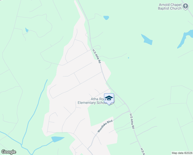 map of restaurants, bars, coffee shops, grocery stores, and more near 1904 Atha Woods Drive in Monroe