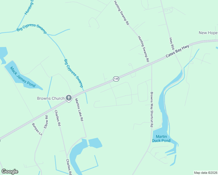 map of restaurants, bars, coffee shops, grocery stores, and more near 6130 Cates Bay Highway in Conway
