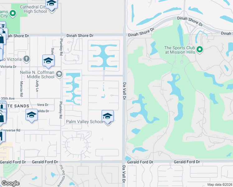 map of restaurants, bars, coffee shops, grocery stores, and more near 35003 Vista Del Ladero in Rancho Mirage