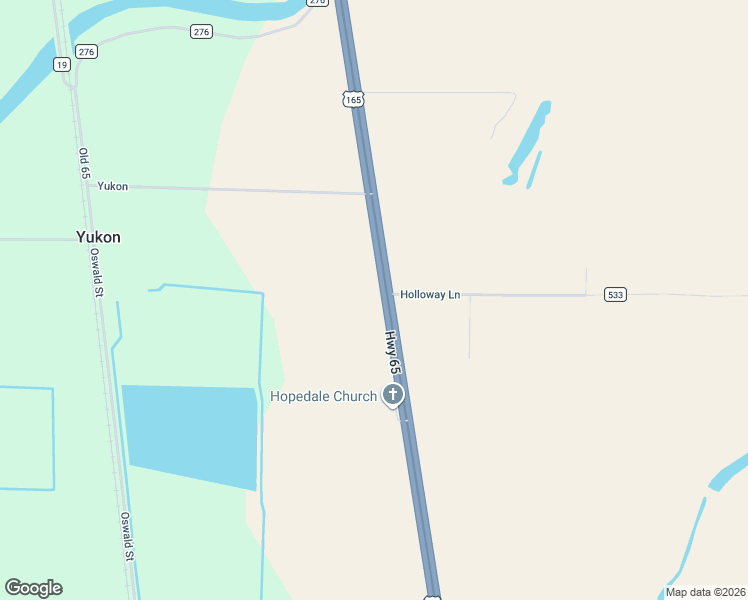 map of restaurants, bars, coffee shops, grocery stores, and more near 54455 U.S. 65 in Tillar