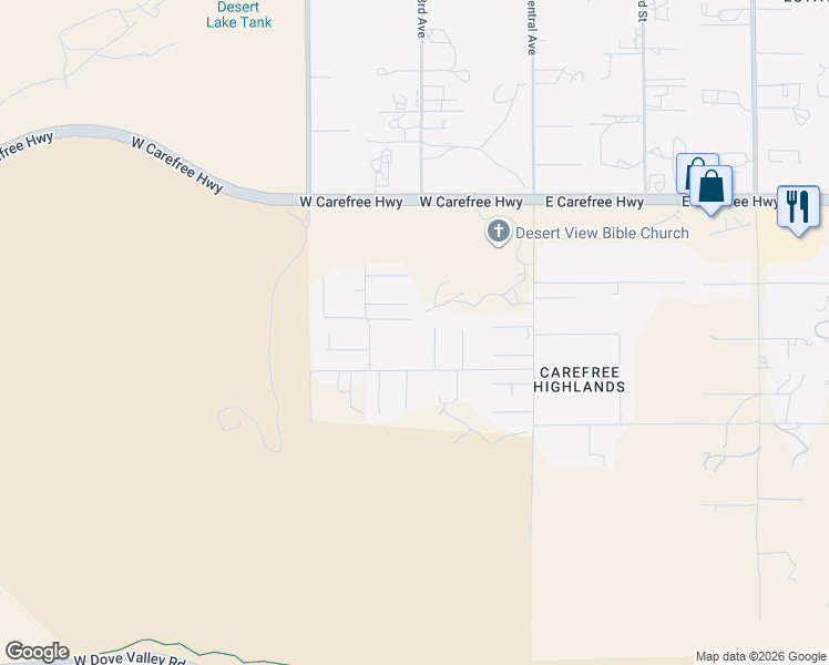 map of restaurants, bars, coffee shops, grocery stores, and more near 311 West Olesen Road in Phoenix