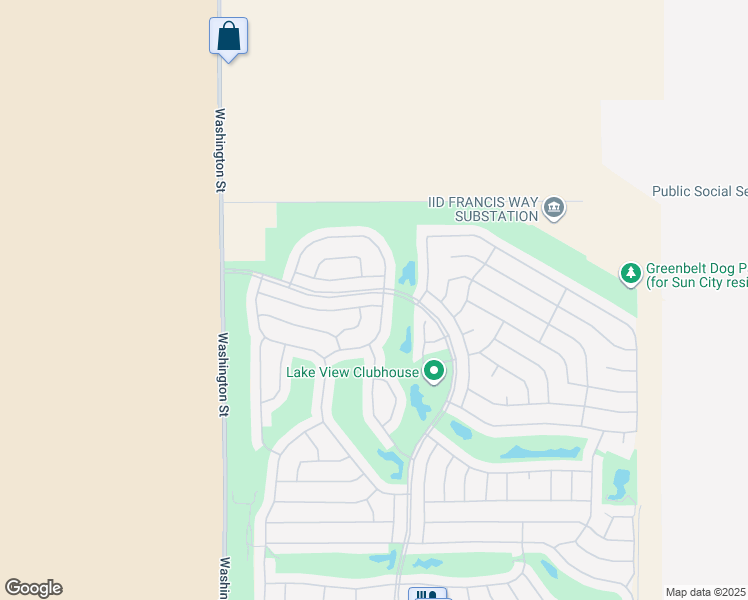 map of restaurants, bars, coffee shops, grocery stores, and more near 78352 Vinewood Drive in Palm Desert