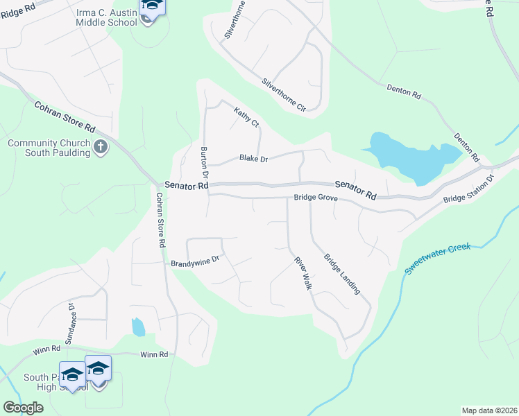 map of restaurants, bars, coffee shops, grocery stores, and more near 41 Emerald Ct in Douglasville