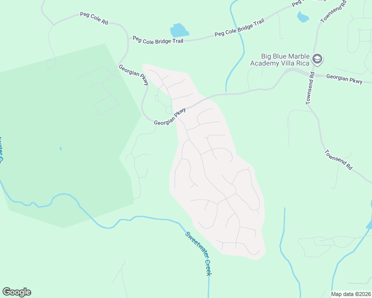 map of restaurants, bars, coffee shops, grocery stores, and more near 55 Yorkshire Lane in Villa Rica