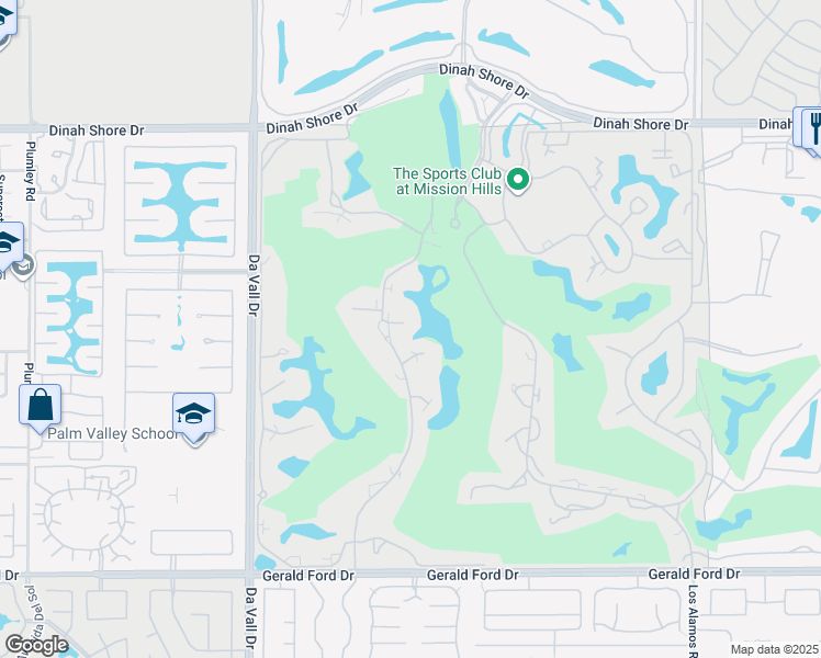 map of restaurants, bars, coffee shops, grocery stores, and more near 34800 Mission Hills Drive in Palm Springs