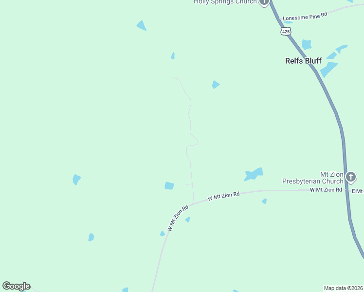 map of restaurants, bars, coffee shops, grocery stores, and more near 109 Bishop Lane in Monticello