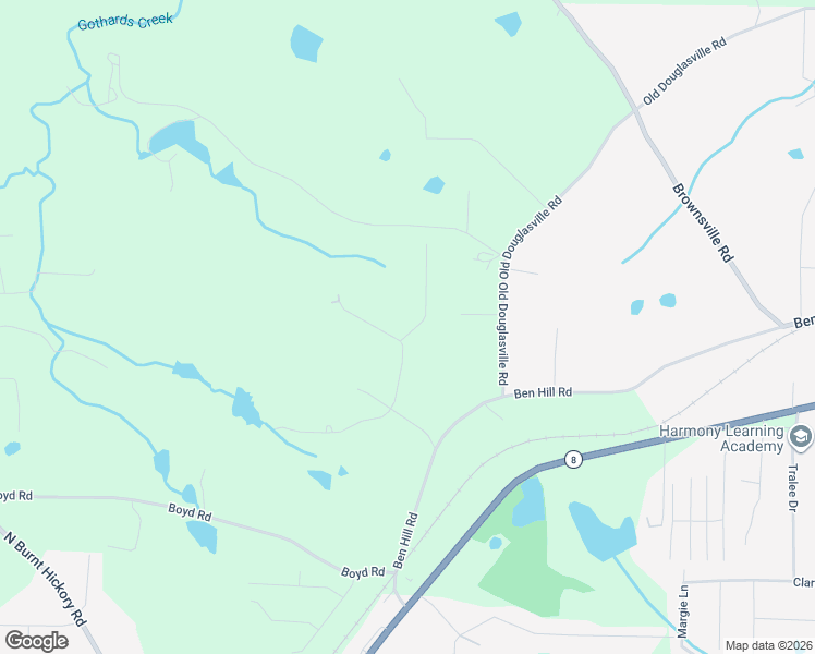 map of restaurants, bars, coffee shops, grocery stores, and more near 4000 Birdie Drive in Douglasville