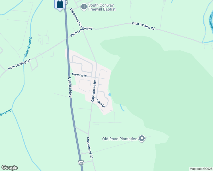 map of restaurants, bars, coffee shops, grocery stores, and more near 308 Ayrie Court in Conway
