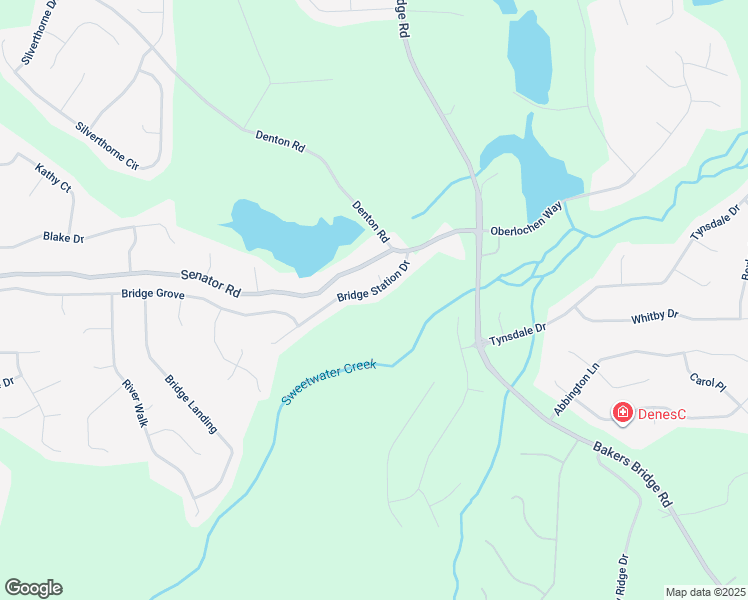 map of restaurants, bars, coffee shops, grocery stores, and more near 131 Bridge Station Drive in Douglasville