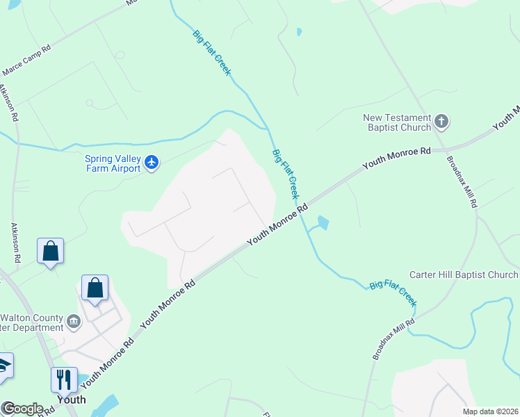 map of restaurants, bars, coffee shops, grocery stores, and more near 1981 Raymonds Drive in Loganville