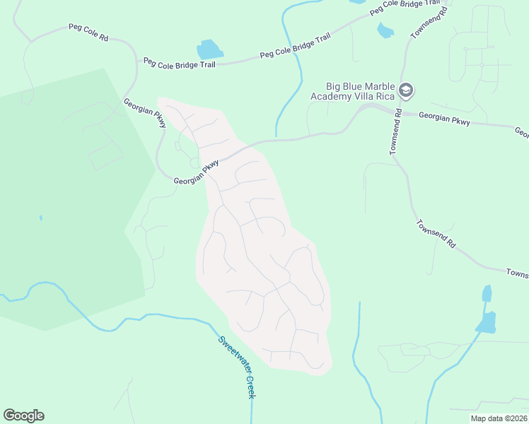 map of restaurants, bars, coffee shops, grocery stores, and more near 33 Worthington Lane in Villa Rica