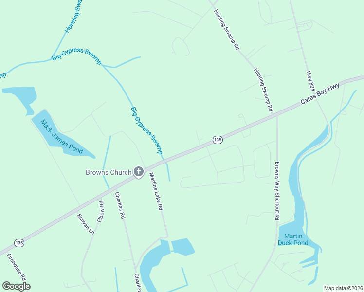 map of restaurants, bars, coffee shops, grocery stores, and more near 6140 Cates Bay Highway in Conway