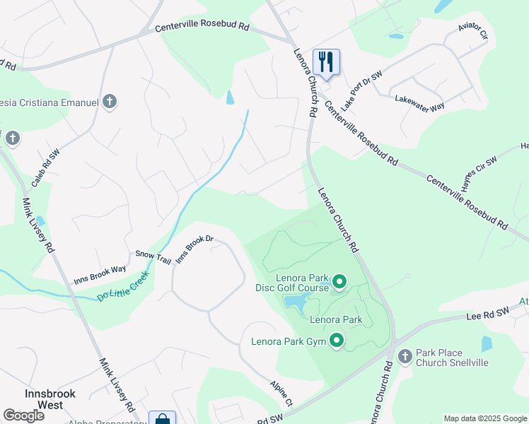 map of restaurants, bars, coffee shops, grocery stores, and more near 3258 Richards Drive Southwest in Snellville