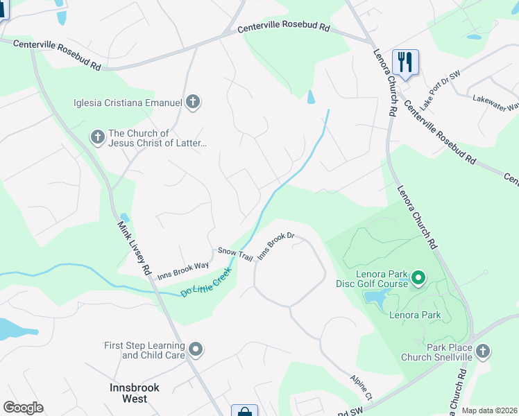 map of restaurants, bars, coffee shops, grocery stores, and more near 3201 Summer Wood Circle in Snellville